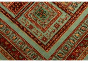 Tappeto Nimbaft Geometrico Verde Salvia Rosso Mattone 210x274 Cm