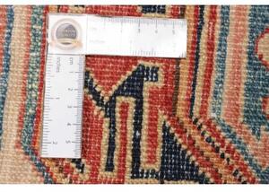 Tappeto Kazak Fine Stilizzato Avorio Rosso Ruggine Corsia 78x286 Cm