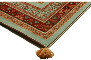 Tappeto Nimbaft Geometrico Verde Salvia Rosso Mattone 210x274 Cm