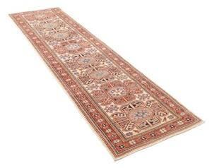 Tappeto Kazak Fine Geometrico Avorio Rosso Mattone Corsia 79x288 Cm