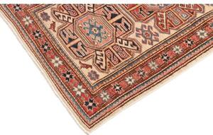 Tappeto Kazak Fine Geometrico Avorio Rosso Mattone Corsia 79x288 Cm
