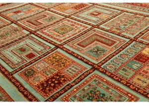 Tappeto Nimbaft Geometrico Verde Salvia Rosso Mattone 210x274 Cm