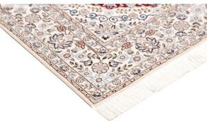 Tappeto Nain 6la Medaglione Floreale Rosso Scuro Avorio 118x168 Cm
