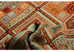 Tappeto Nimbaft Geometrico Verde Salvia Rosso Mattone 210x274 Cm