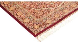 Tappeto Ghom Seta Floreale Borgogna Beige 83x123 Cm