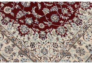 Tappeto Nain 6la Medaglione Floreale Rosso Avorio 135x217 Cm