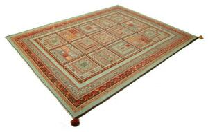 Tappeto Nimbaft Geometrico Verde Salvia Rosso Mattone 210x274 Cm