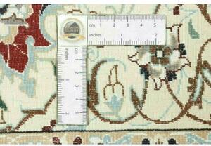Tappeto Nain 6la Medaglione Floreale Rosso Avorio 135x217 Cm