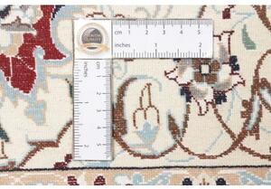 Tappeto Nain 6la Medaglione Floreale Rosso Avorio 135x217 Cm