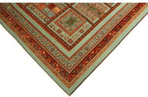 Tappeto Nimbaft Geometrico Verde Salvia Rosso Mattone 210x274 Cm