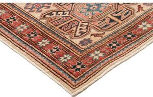 Tappeto Kazak Fine Geometrico Avorio Rosso Mattone Corsia 79x288 Cm