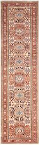 Tappeto Kazak Fine Geometrico Avorio Rosso Mattone Corsia 79x288 Cm
