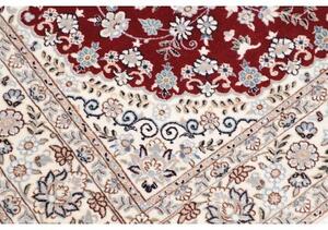 Tappeto Nain 6la Medaglione Floreale Rosso Scuro Avorio 118x168 Cm