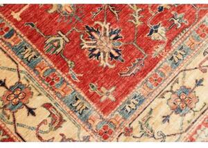Tappeto Kazak Fine Stilizzato Rosso Mattone Avorio 168x245 Cm