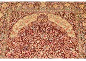 Tappeto Ghom Seta Floreale Borgogna Beige 83x123 Cm
