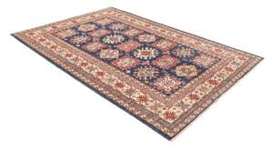 Tappeto Kazak Fine Geometrico Blu Avorio 172x247 Cm