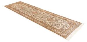 Tappeto Kashmir Medaglione Floreale Avorio Rosso Ruggine Corsia 78x272 Cm