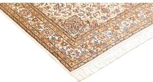 Tappeto Kashmir Medaglione Floreale Avorio Rosso Ruggine Corsia 78x272 Cm