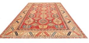 Tappeto Kazak Fine Geometrico Rosso Beige 267x362 Cm