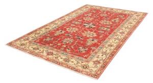 Tappeto Kazak Fine Stilizzato Rosso Mattone Avorio 168x245 Cm