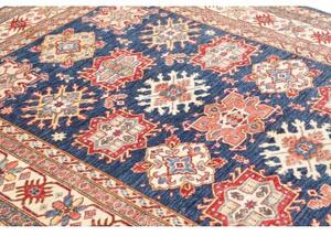 Tappeto Kazak Fine Geometrico Blu Avorio 172x247 Cm