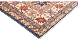 Tappeto Kazak Fine Geometrico Blu Avorio 172x247 Cm
