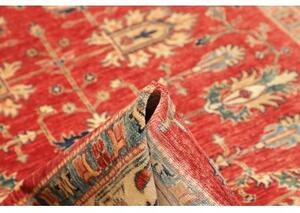 Tappeto Kazak Fine Stilizzato Rosso Mattone Avorio 168x245 Cm