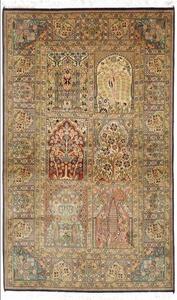 Tappeto Kashmir Patchwork Beige Verde Salvia 92x154 Cm