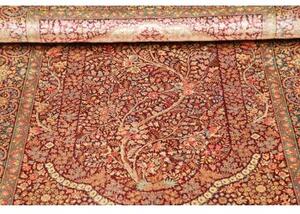 Tappeto Ghom Seta Floreale Borgogna Beige 83x123 Cm