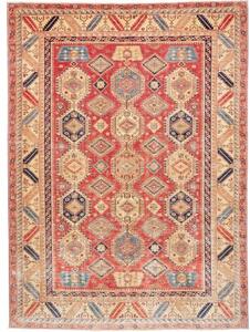 Tappeto Kazak Fine Geometrico Rosso Beige 267x362 Cm