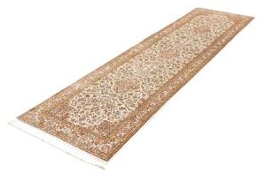 Tappeto Kashmir Medaglione Floreale Avorio Rosso Ruggine Corsia 78x272 Cm