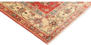Tappeto Kazak Fine Stilizzato Rosso Mattone Avorio 168x245 Cm