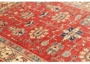 Tappeto Kazak Fine Stilizzato Rosso Mattone Avorio 168x245 Cm