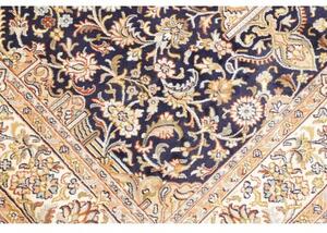 Tappeto Kashmir Floreale Blu Scuro Beige 121x190 Cm