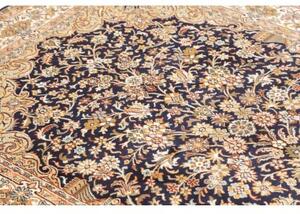 Tappeto Kashmir Floreale Blu Scuro Beige 121x190 Cm