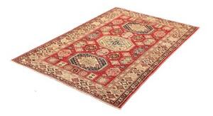 Tappeto Kazak Fine Stilizzato Rosso Beige 119x182 Cm