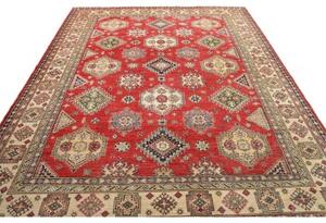 Tappeto Kazak Fine Stilizzato Rosso Beige 247x325 Cm