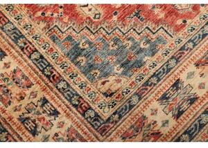 Tappeto Kazak Fine Stilizzato Rosso Mattone Blu 204x308 Cm