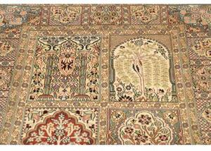 Tappeto Kashmir Patchwork Beige Verde Salvia 92x154 Cm