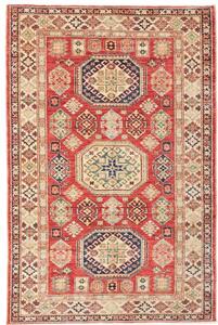 Tappeto Kazak Fine Stilizzato Rosso Beige 119x182 Cm