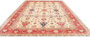 Tappeto Kazak Fine Stilizzato Avorio Rosso 308x375 Cm
