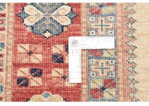 Tappeto Kazak Fine Geometrico Beige Rosso Corsia 74x199 Cm
