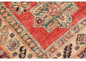 Tappeto Kazak Fine Geometrico Rosso Beige Corsia 73x317 Cm