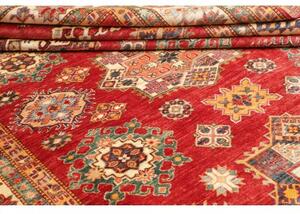 Tappeto Kazak Fine Stilizzato Rosso Avorio 214x311 Cm