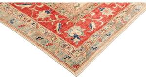 Tappeto Kazak Fine Stilizzato Avorio Rosso 308x375 Cm