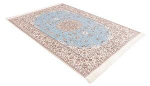 Tappeto Nain 6la Medaglione Floreale Azzurro Avorio 160x222 Cm
