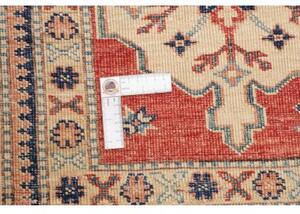 Tappeto Kazak Fine Geometrico Rosso Beige Corsia 73x317 Cm