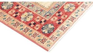 Tappeto Kazak Fine Geometrico Beige Rosso Corsia 74x199 Cm