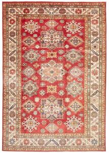 Tappeto Kazak Fine Stilizzato Rosso Avorio 214x311 Cm