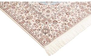 Tappeto Nain 6la Medaglione Floreale Azzurro Avorio 160x222 Cm
